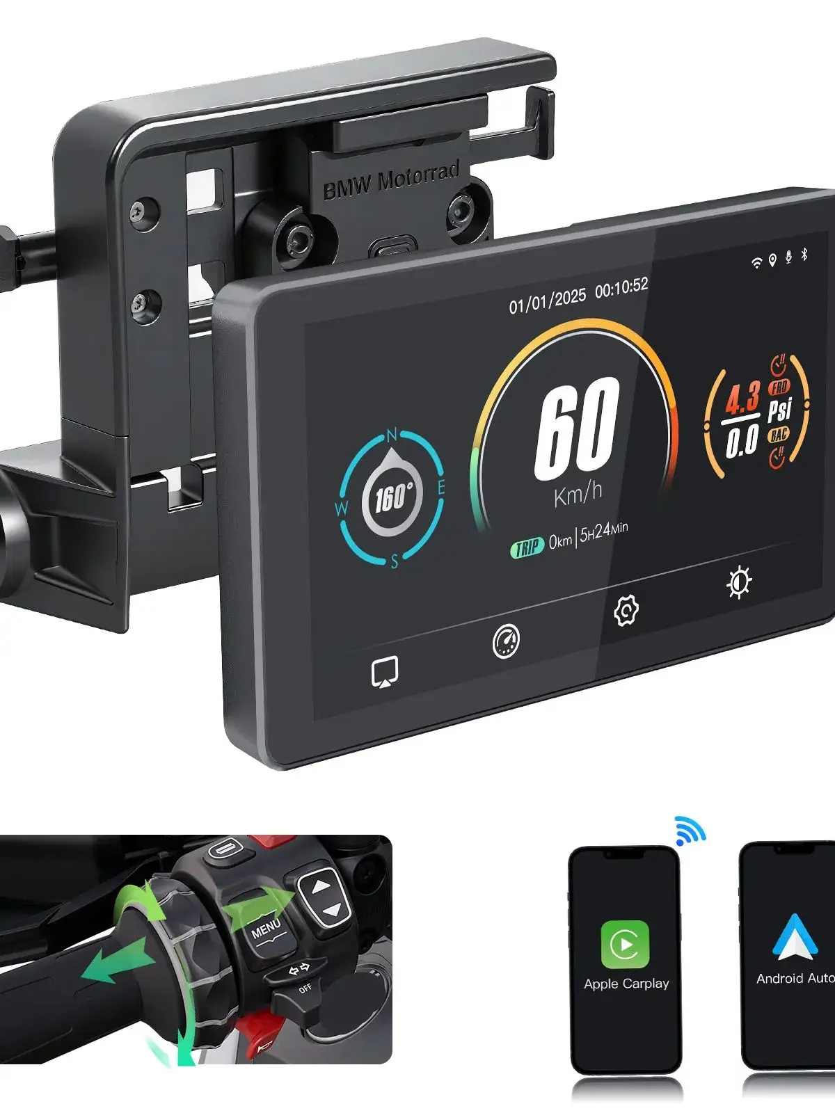 6 "Motorfiets GPS Draadloze Carplay Android Auto Scherm MB6 Speciaal Voor BMW F750GS XR M1000 R1200GS R1250GS S1000XR R1300GS