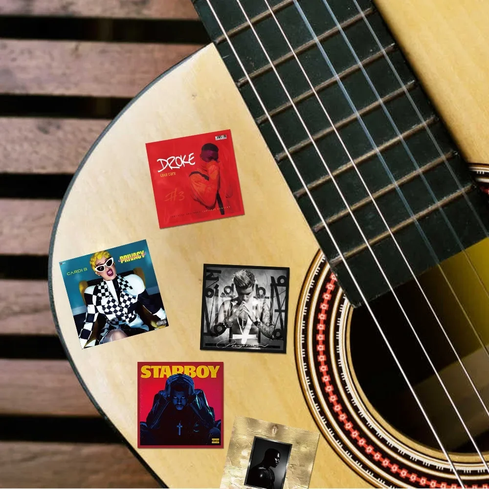 55 pçs moda cantor álbum personalidade tendência capa adesivo diy bagagem telefone guitarra