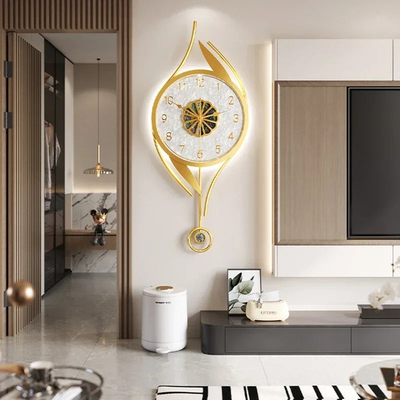 Art Mural Wall Clocks Led Modern Interior Luxury Restaurant Minimalist