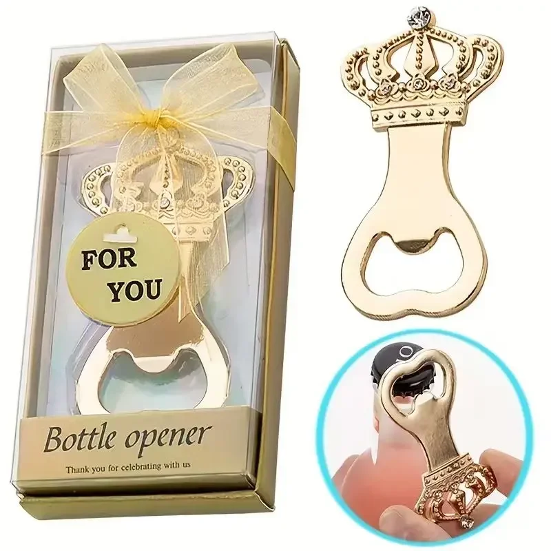 1PC Creative Beer Crown Golden Bottle Opener European and American Personalized Wedding Supplies Practical Wedding Gifts  Guests