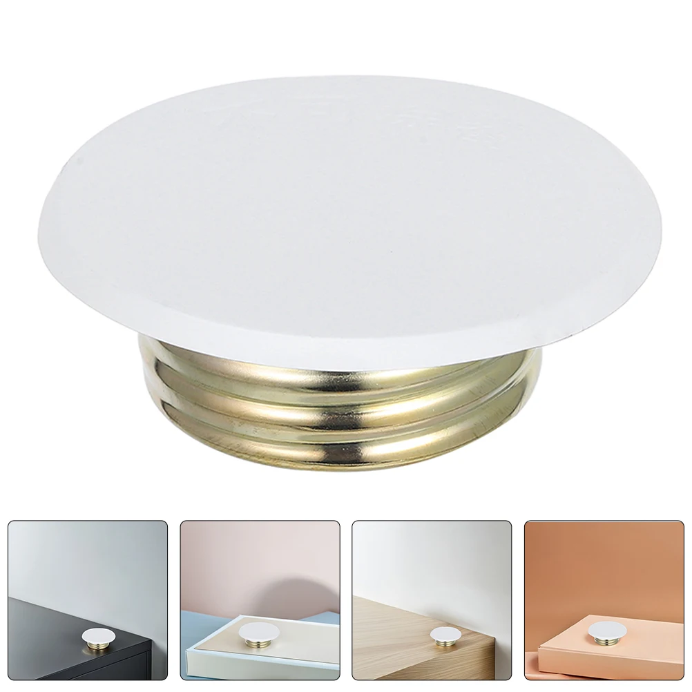 

6pcs Fire Sprinkler Covers White Iron Donut Guards Plugs Round Hole Concealed Sprinkler Head Cap Kitchen Faucet Accessories