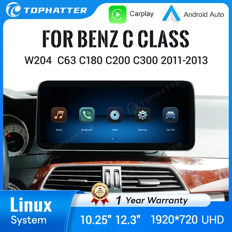 For Mercedes Benz C Class W204 2011-2013 10.25