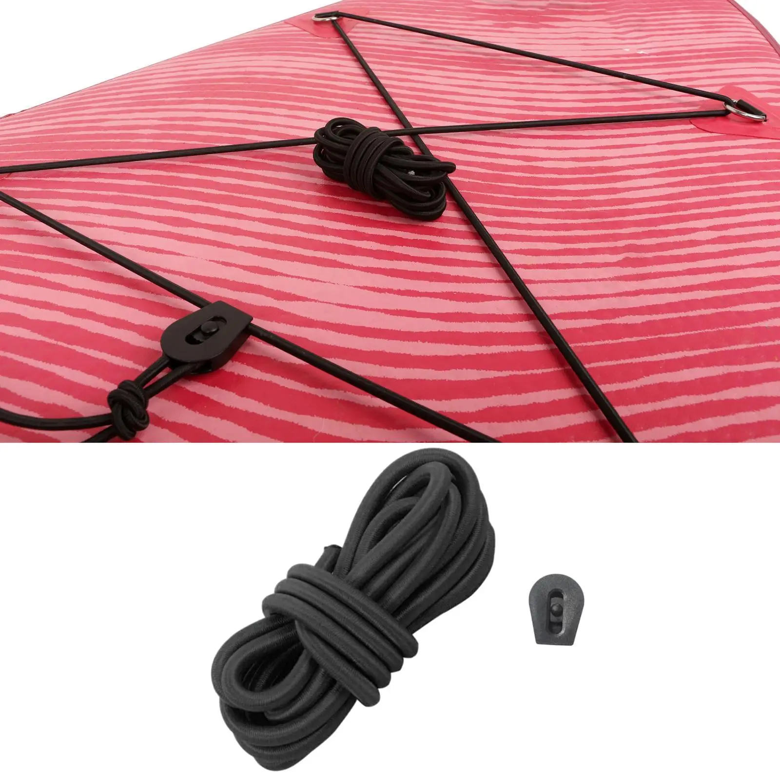 

Kayak Elastic Bungee Cord Stretch String with Adjustable Buckle Fixing Rope for