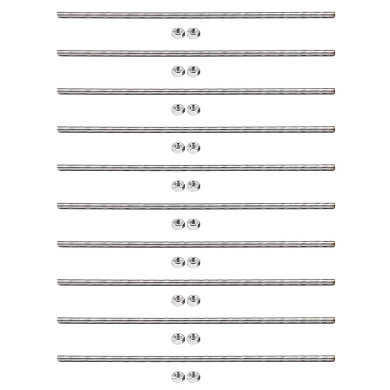 

A02M-10 шт. 320 мм х M8 с резьбой из нержавеющей стали, стержень серебристого тона