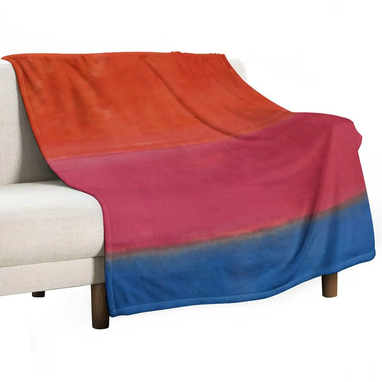 

Mark Rothco - No. 1 (Royal Red and Blue) Throw Blanket Sleeping Bag Decorative Throw Hair Thins Blankets
