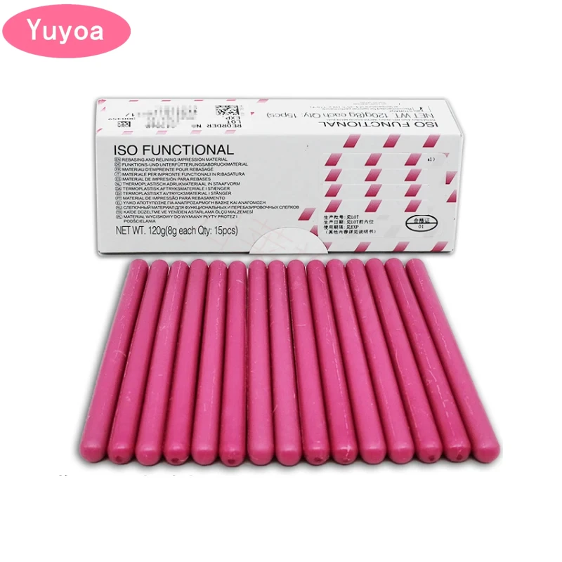 

15pcs/Box Dental Silicone Rubber Wax Fuji GC ISO FUNCTIONAL Compound Sticks Impression Material Tray Edge Shaping Wax Trays