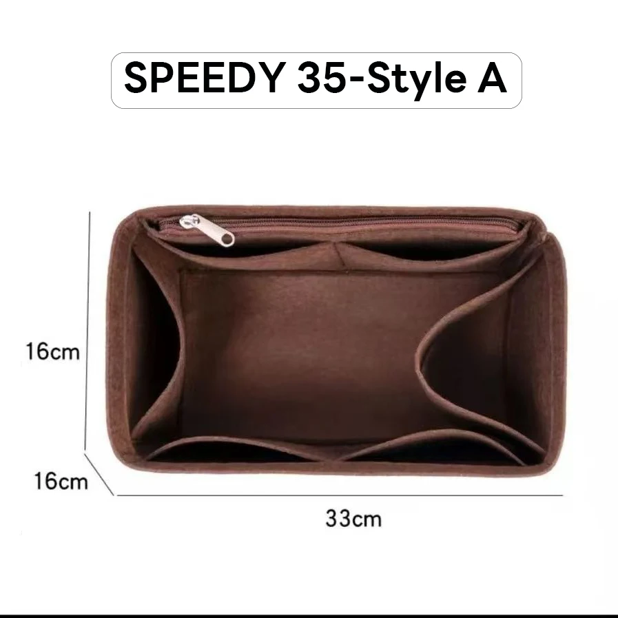 Afneembare Vilten Portemonnee Insert Organizer voor Luxe Handtas Speedy 25 30 35 Make-up Tas Shaper Liner Reizen Binnenzakje