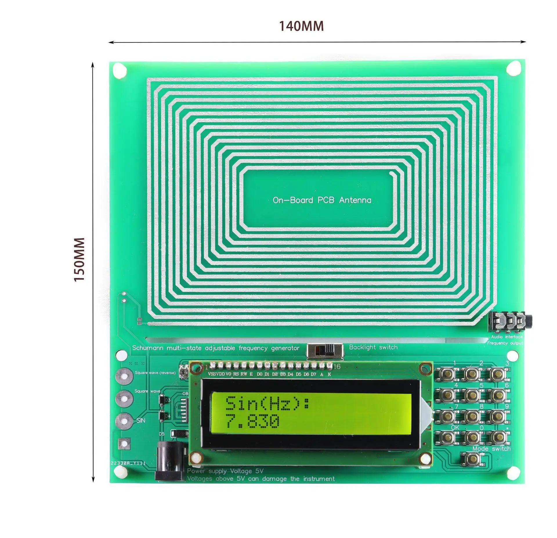 1Pcs Pure Sine Wave Generator Adjustable Frequency 0-10V Amplitude For Schumann Resonance Research And Wellness Signal Device
