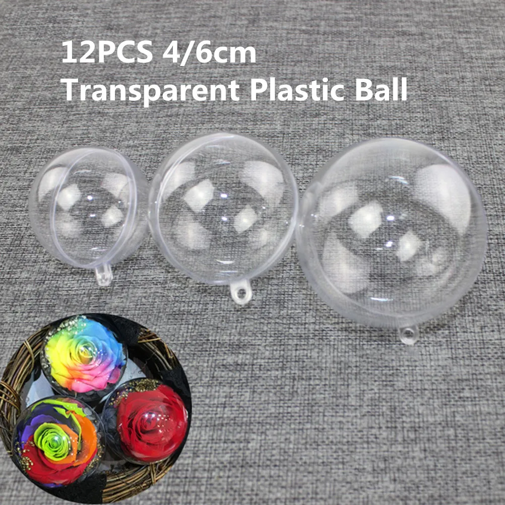 

15Pcs Transparent Acrylic Plastic Ball 5cm Clear Fillable Hollow Sphere Christmas Party Wedding Decoration Transparent Ball