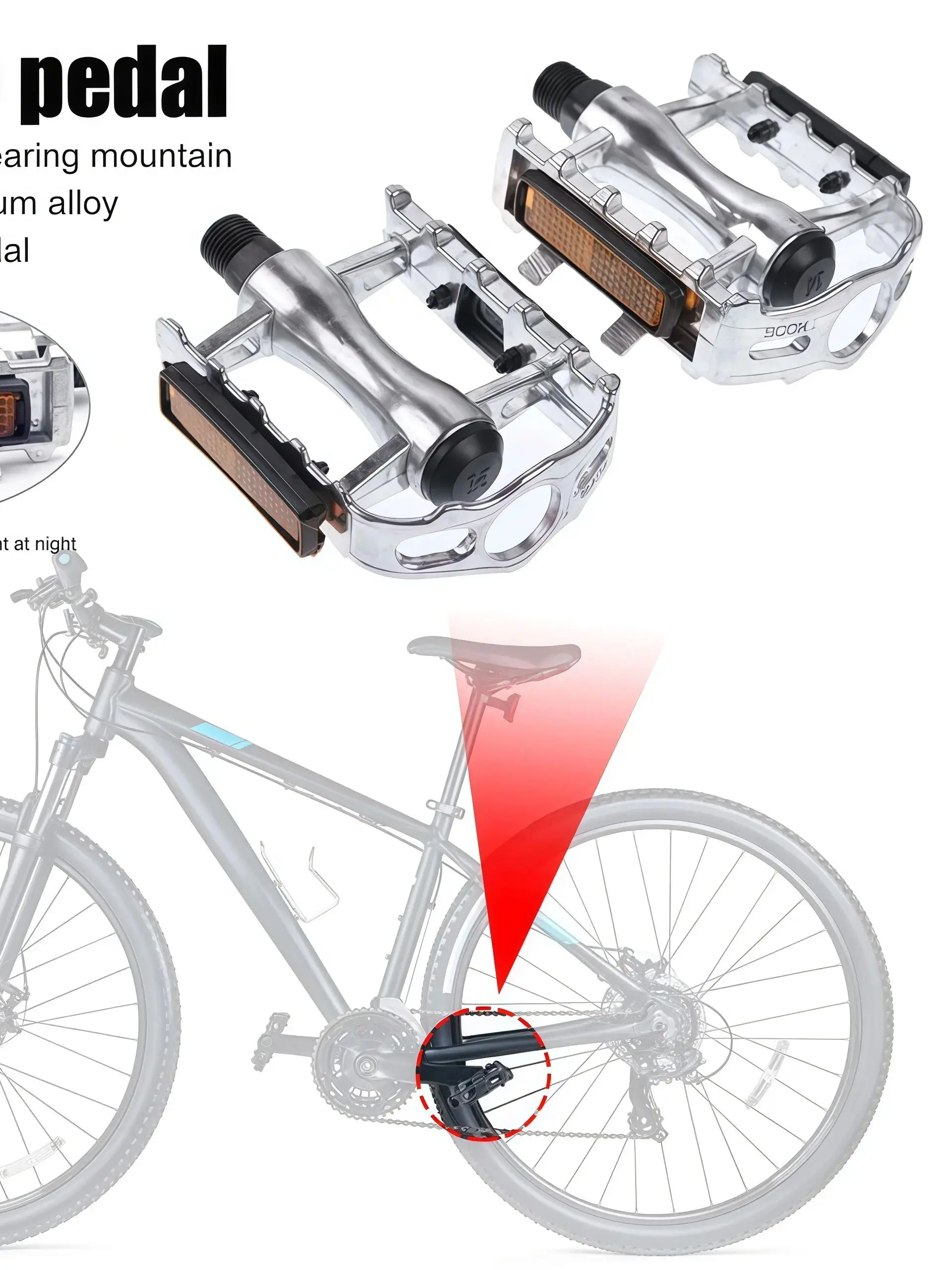 AliExpress NONE Aluminium Alloy Bike Pedals, Lightweight High-Performance MTB Pedals for Mountain BMX Road Bicycle, Durable Cycling Accessories