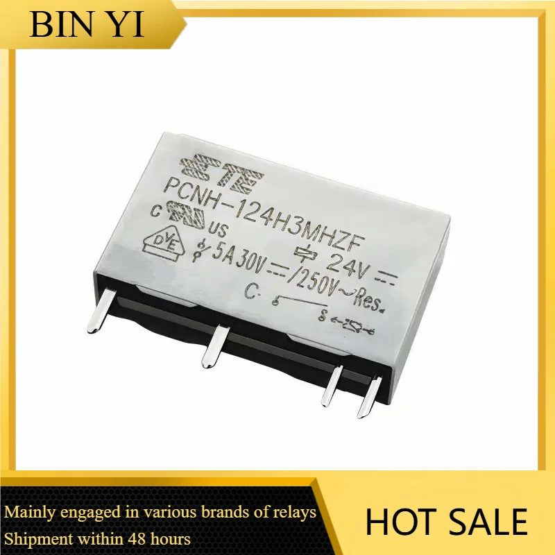 PCNH‑124H3MHZF Power Relay DC24V 5A 4Pin Electromagnetic Relay For Industrial Control Circuit Board Replacement Parts