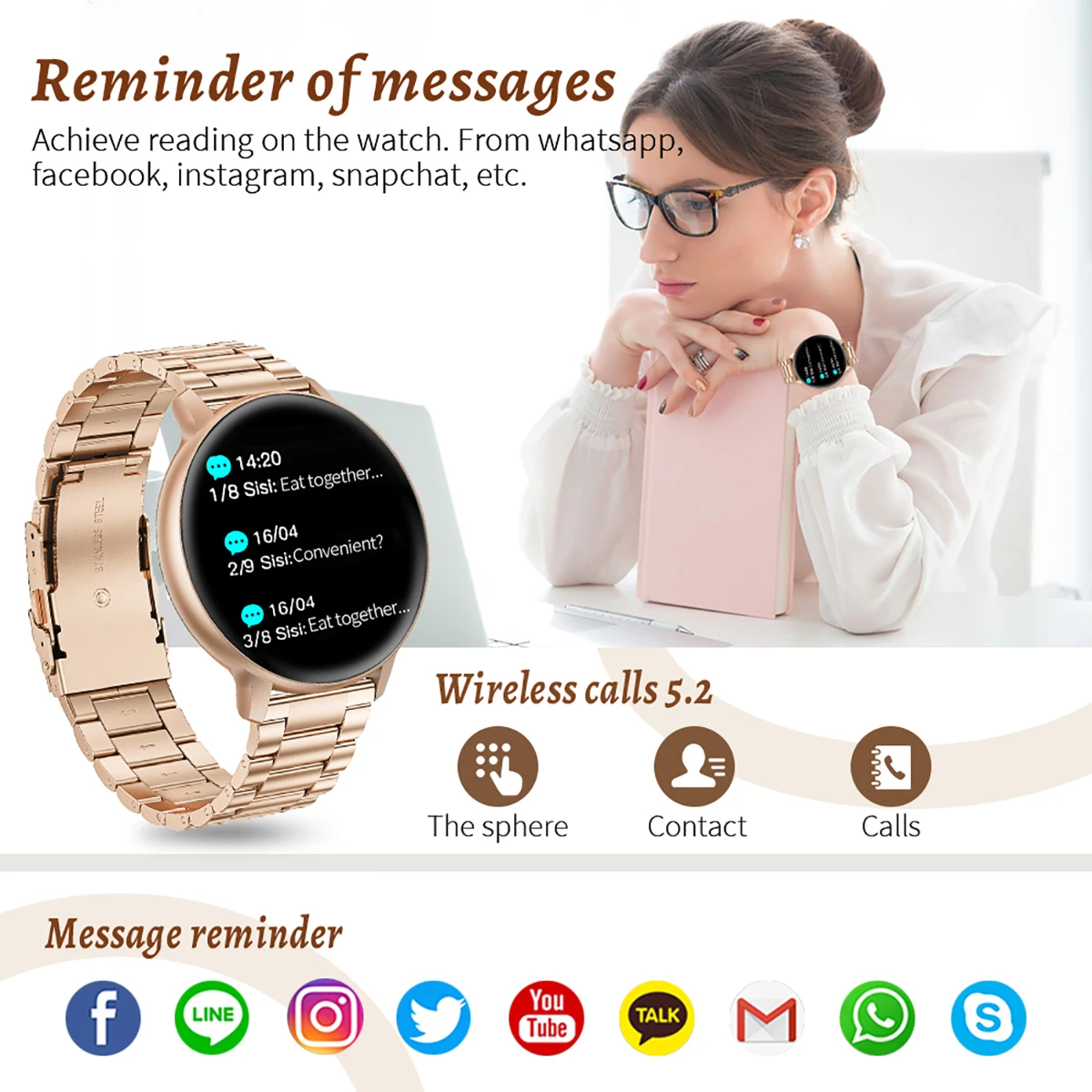 LIGE Smartwatch moda per uomo donna chiamata Bluetooth orologi sportivi fitness impermeabili ossigeno nel sangue smartwatch donna sana uomo