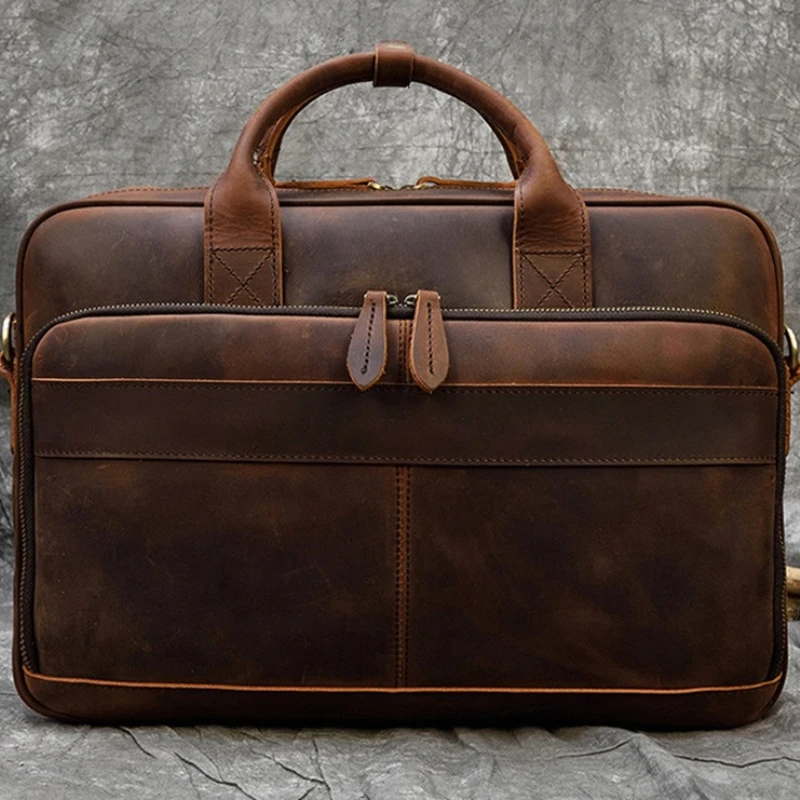 حقائب الكمبيوتر المحمول التجارية حقيبة يد التنقل الرجعية في الهواء الطلق حقائب السفر حقائب جلدية Maletín MHGWB #1