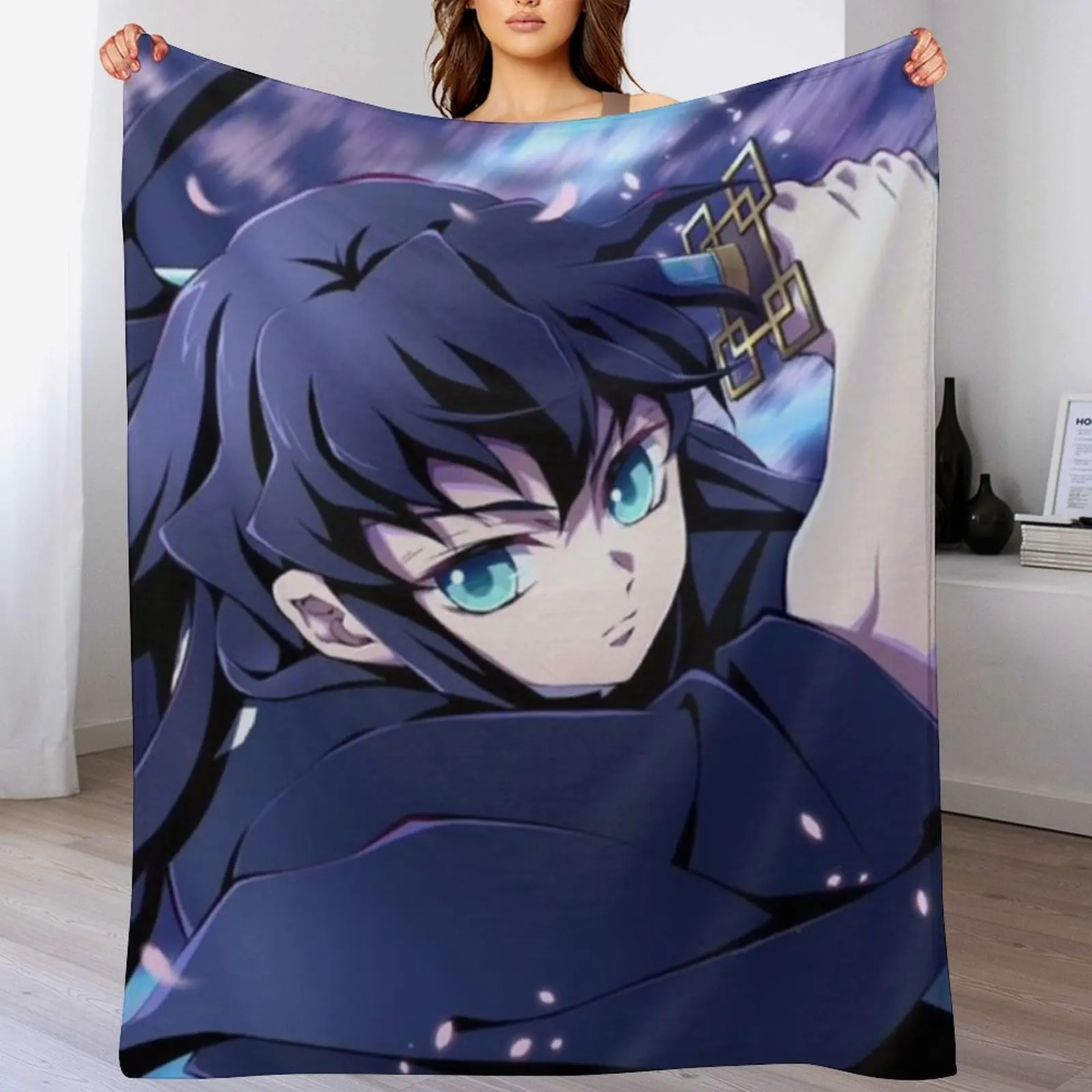 

Muichiro Tokito - Kimetsu no Yaiba Throw Blanket Travel for sofa Blankets