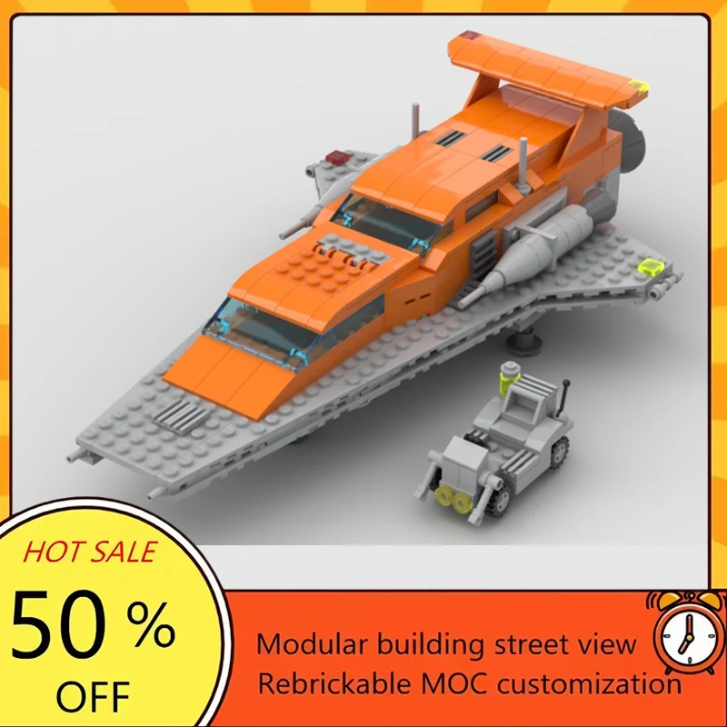 

Набор из 420 деталей: Популярная модель космического корабля из фильма «Звездные войны», конструктор MOC, модульные технологичные блоки, подарок на праздник, игрушка для сборки, детский набор