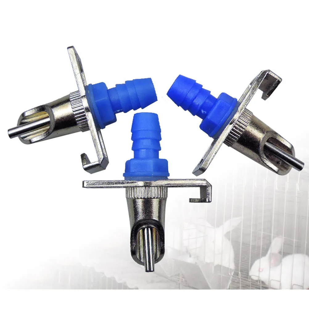 10Pcs Automatic Pet Water Feeder Zinc Alloy Rabbit Drinking Tool Easy Install Home Pet Shop Rabbit Water Mouth