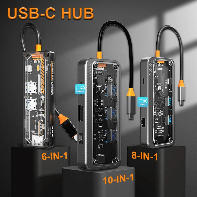 

USB C Hub for MacBook Pro/Air for iPad Pro 4K HDMI-Compatible Audio/Video Converter with USB 3.0 PD Type-C Cable usb c hub