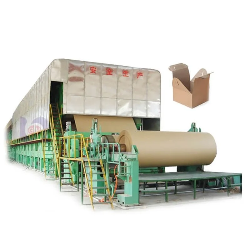 Corrugated cardboard production line, profitable projects 2400mm waste carton box pulping kraft corrugated paper making machine