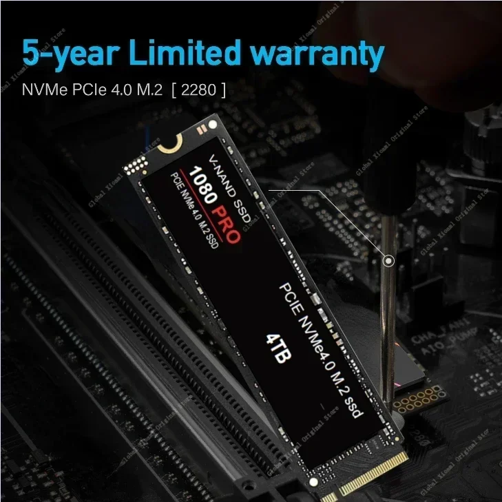 1080 PRO PCIe 5.0 NVMe 4.0 M.2 2280 1TB 2TB 4TB SSD Internal Solid State Hard Drive For Laptop Desktop MLC PC PS5 Computer NEW