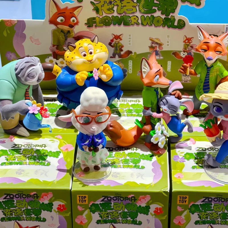 Nuova licenza autentica Zootopia Blind Box The World Of Flowers Series Judy Hopps Piccola scatola misteriosa artigianale Regali Anime Perimetro