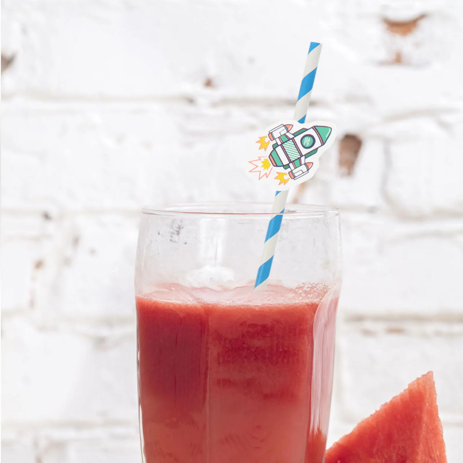

40Pcs Space Theme Paper Straws Sturdy Thick Lovely Drink Straws for Milk Tea Juice Coffee Beverage Use Eco-Friendly Colorful