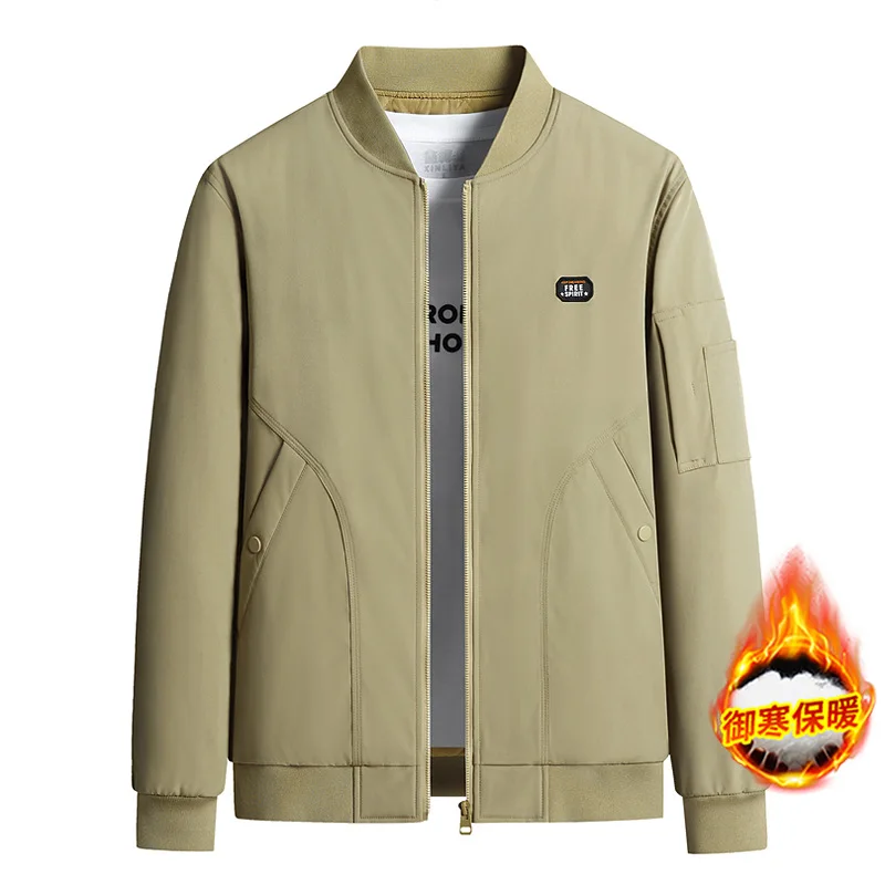 Men's plus Size Cotton-Padded Jacket Autumn Winter Baseball Collar Workwear Pilot High-Quality Thickened Men's Coat
