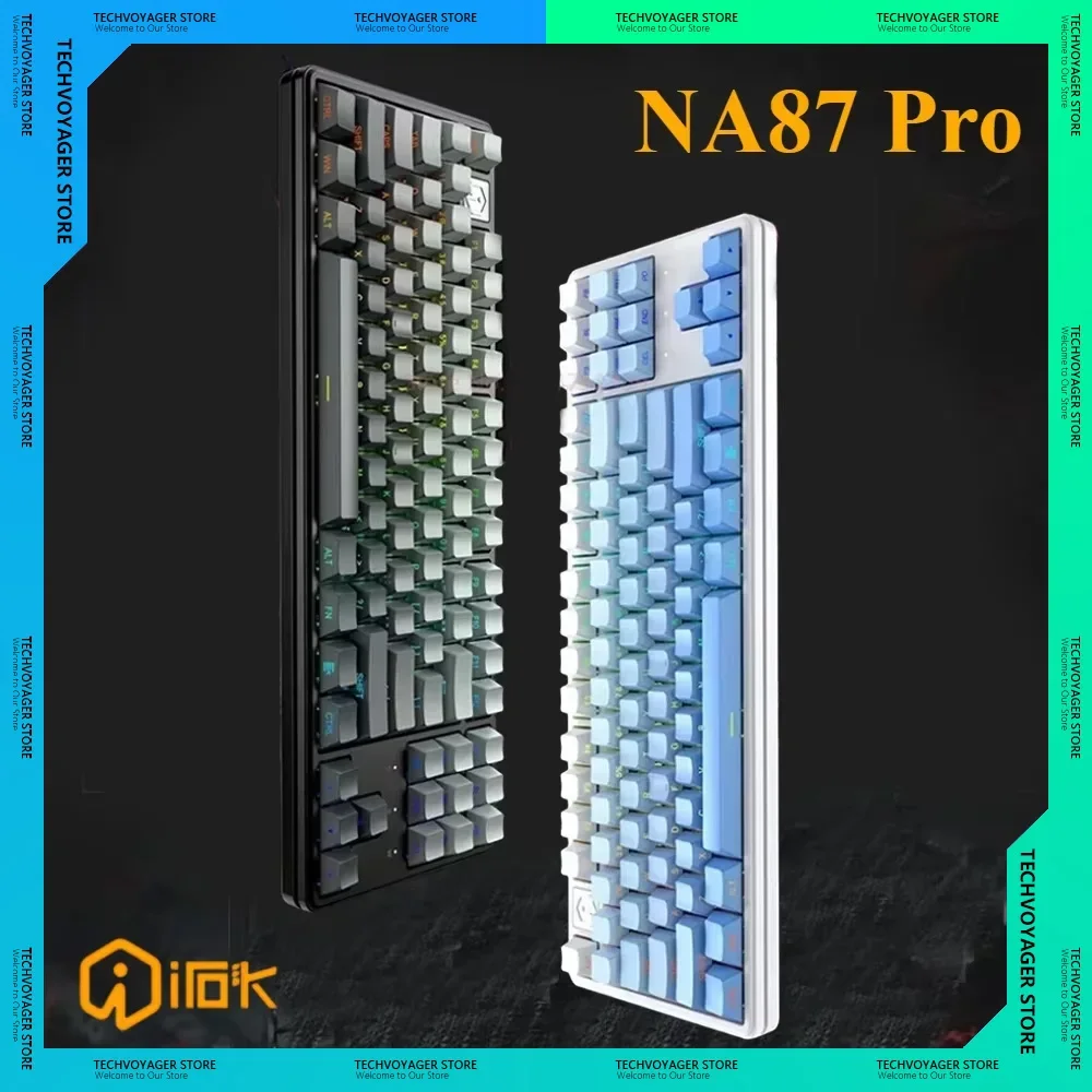 Irok NA87 Pro Keyboards RT0.04mm 8000hz Gaming Magnetic Switch Mechanical Keyboard Wired RGB Hot-swap Valorant Gamer Customized