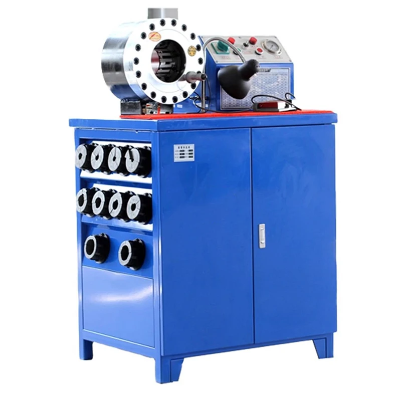 Hydraulic oil pipe crimping machine, pipe shrinking machine, high pressure oil pipe crimping machine, locking machine, beer pipe