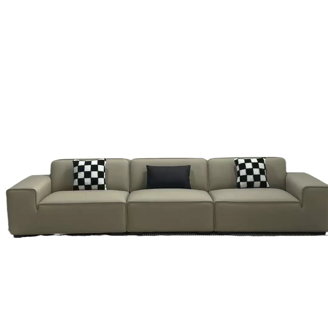 

Leather, sofa, minimalist, light luxury, living room, multi-person, modern, simple