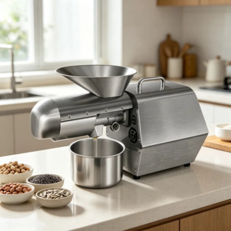 Automatic Stainless Steel Oil Press Machine Household Intelligent Oil Extractor For Sesame Peanut Sunflower Seeds