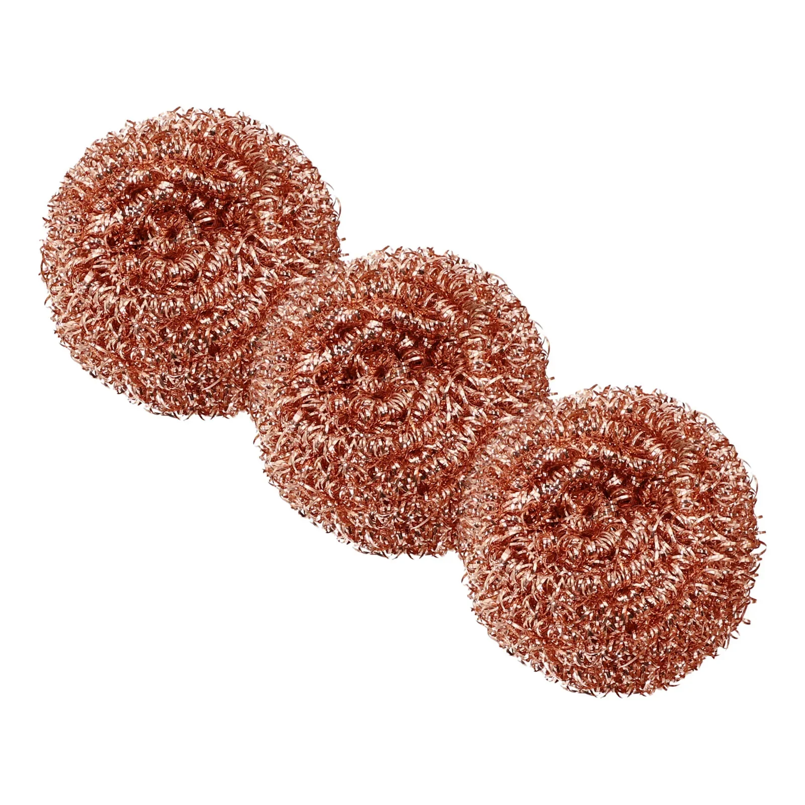 Cleaning Ball Cooper Coated Scourers 3PCS Cleaning Fast Copper Wire Home Household Supplies Pots Pans Washable