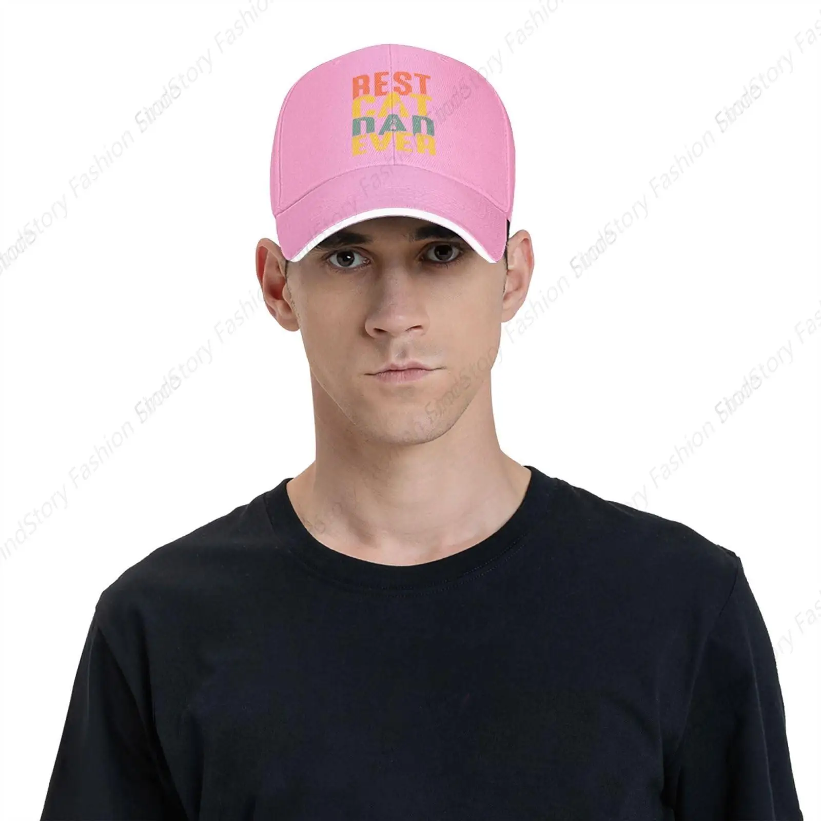 Grappige Beste Kat Vader Ooit Baseball Cap Sandwich Rand Hoeden Voor Mannen Vrouwen Verstelbare Caps Casual Hiphop Vissen Dagelijkse Sporten