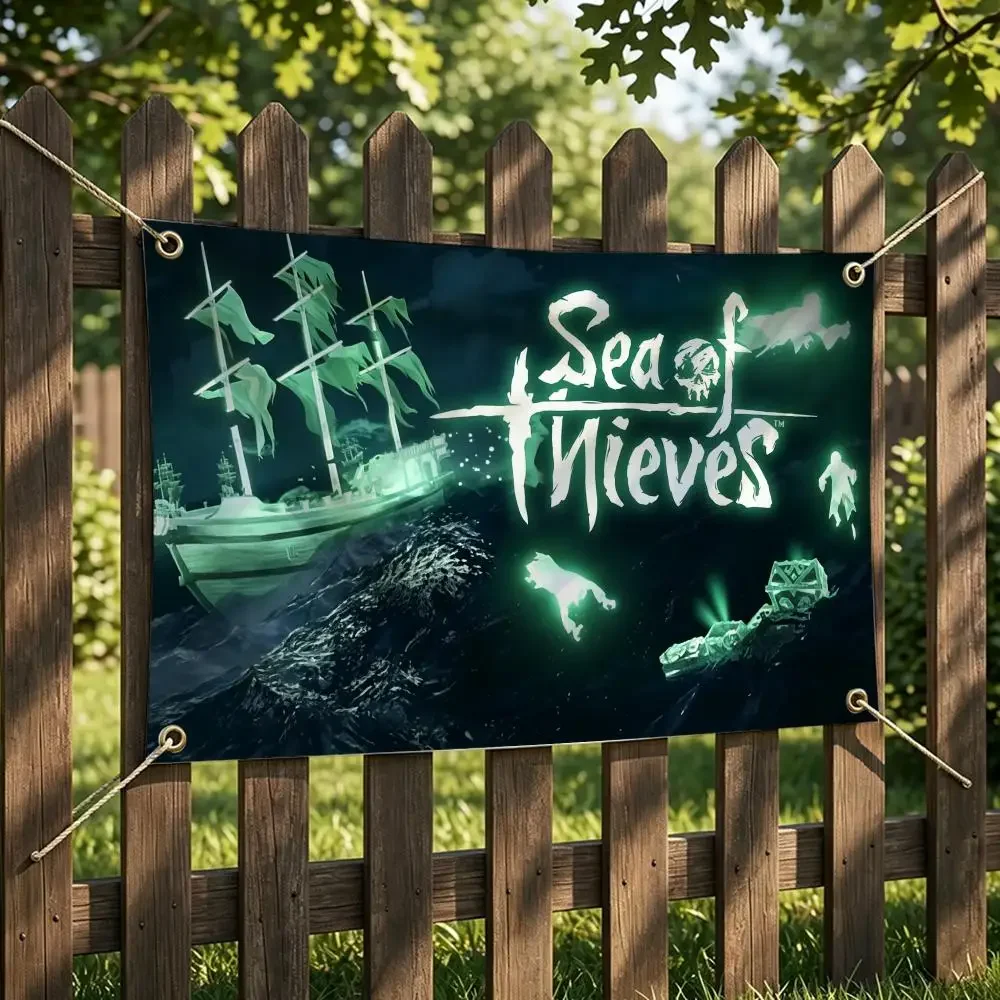 Game Pirate Sea Of Thieves Flags are suitable for homes, bars, hotels, birthday parties, fan support, and themed collections