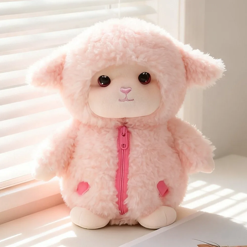 Cute Plush Sheep Plush Toy Sheep Skin Friendly Lamb Doll Baby Toy Home Decor