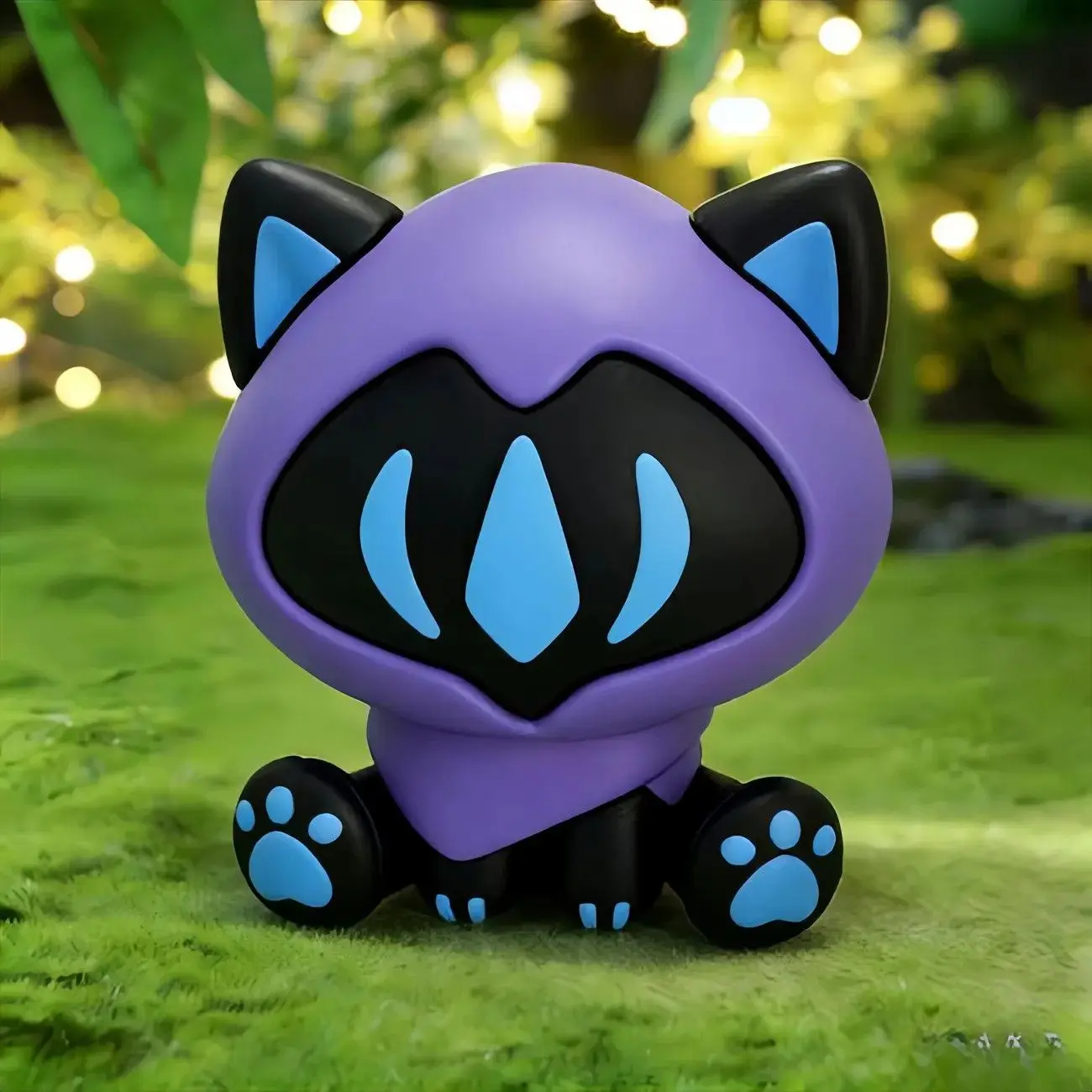 Valorant Q-style Omen Cat Sitting Figure Cute Trendy PVC Collectible Decor Trendy Toy Ornament for Gamer Desk Display Home Ornam