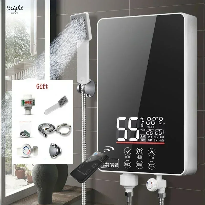 Home Electric Water Heater Instant  Intelligent Tankless water heater Constant Temperature and Rapid Heating Smal lwater heater