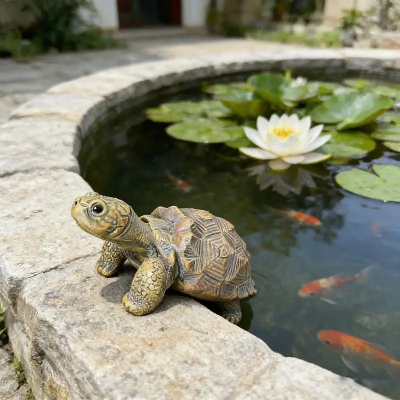 Tortoise Figure Plant Pot Hanger, Resin Hanging Turtle Statue Plant Decorations Cute Turtle Statue Figurines Planter Pot Hangers