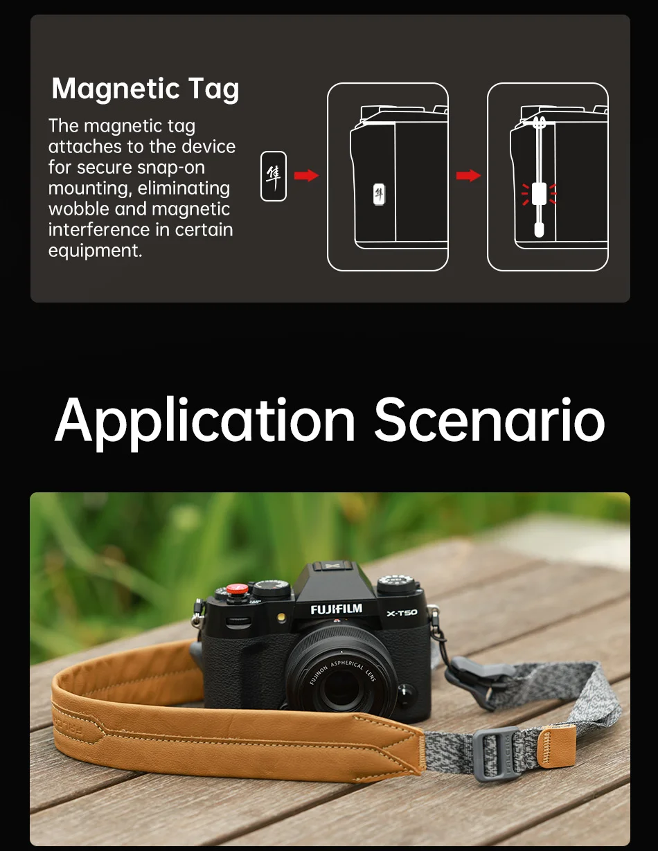 � Ulanzi FALCAM MAGLINK Classic V2 Schneller Schultergurt mit magnetischer Schnalle, Kameragurt für spiegellose DSLR-Kameras auf Einsteiger – Detail 9