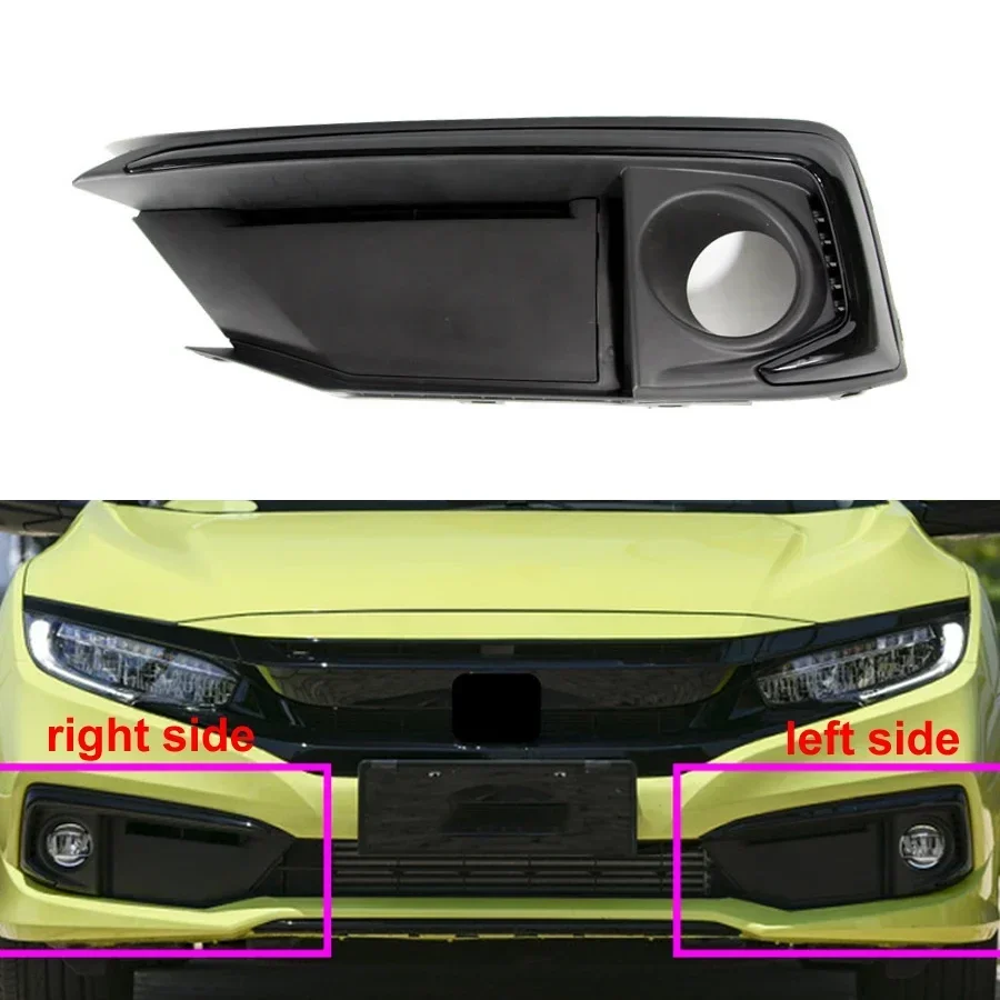 

Для Honda Civic 2019, 2020, 2021, автомобильные аксессуары, противотуманная лампа, передний нижний бампер, решетка вентиляции, запотевающая рама лампы