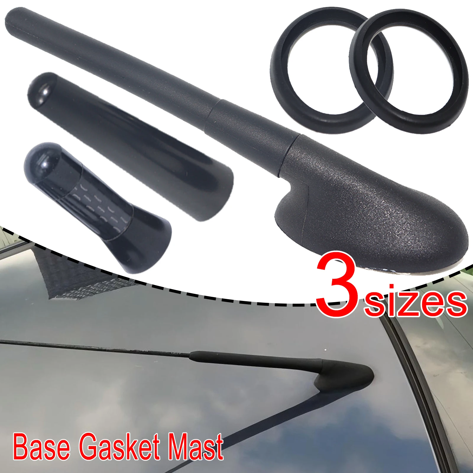 

3.6/5/9.7cm For Ford Kuga Ka Focus AM/FM Antenna Bee Sting Aerial Mast Radio Roof Mount Short Rod Gaskets Base Seal Replacement