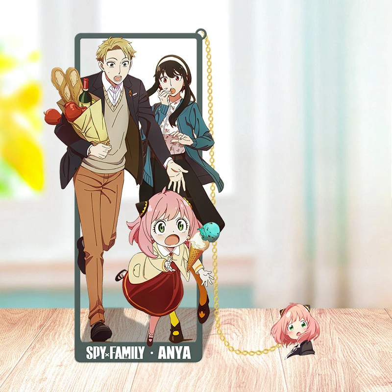 SPY X FAMILY Anya Metall Lesezeichen Anhänger Anime Charakter Konto Notizbuch Seitenbearbeitung Kinder Lernzubehör Geburtstagsgeschenke