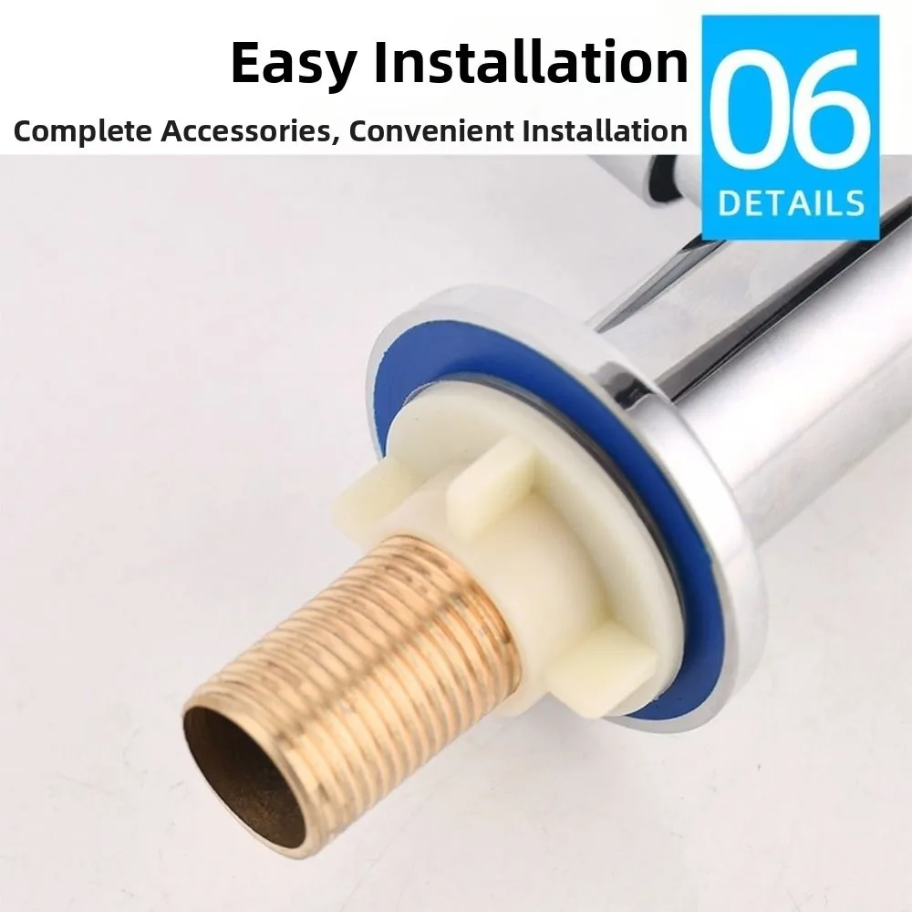 

360° Rotating Robotic Arm Faucet Adjustable Flexible 360°Rotating Bibcock High Pressure Hot and Cold Water