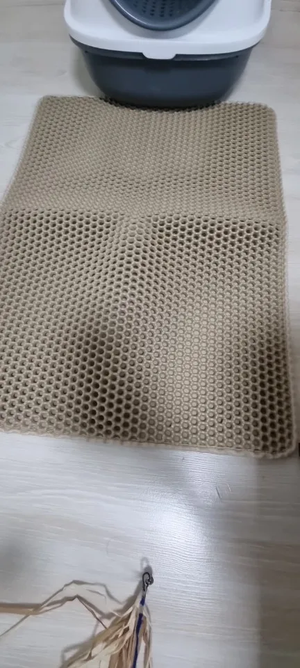Customer review photo for Double-Layer Cat Litter Mat