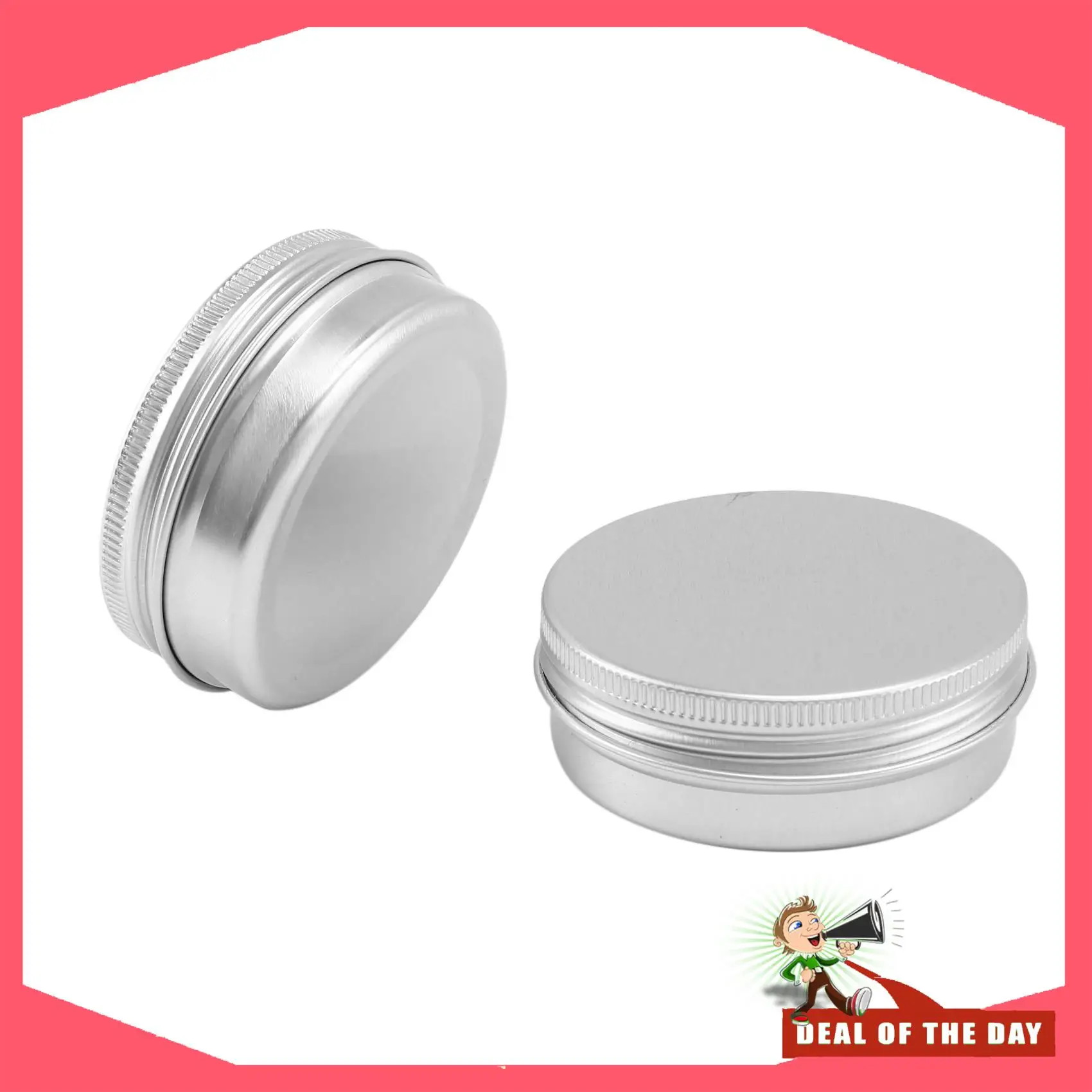 توصيل 24 ساعة 12 × 50 مل أوعية مكياج من الألومنيوم بسعة 50 مل مستحضرات تجميل صغيرة فارغة/شمعة/أواني توابل علب برطمانات