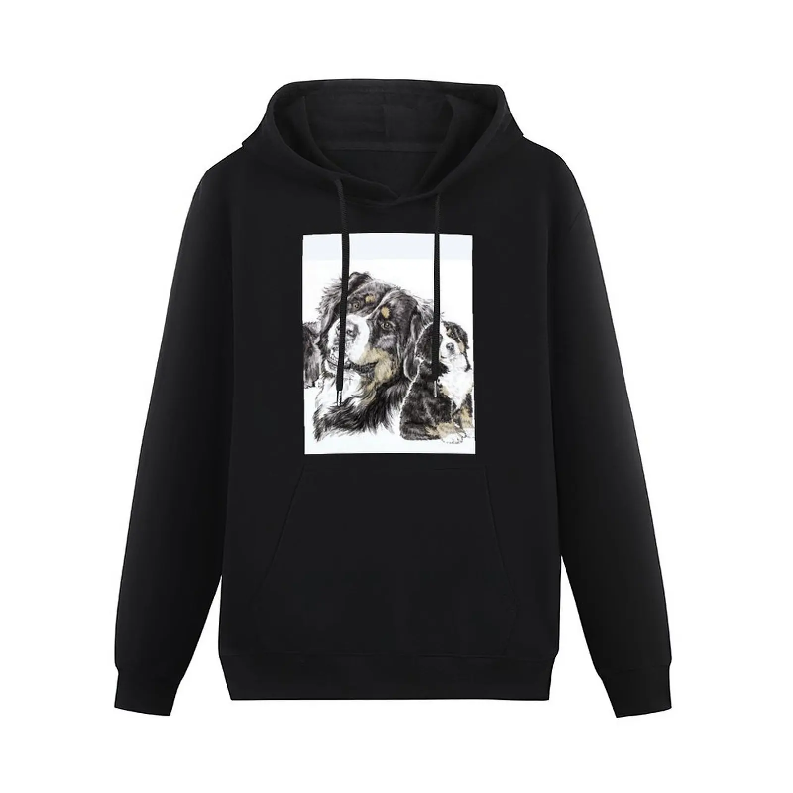 Bernese Mountain Dog Wrap Pullover Hoodie autumn jacket men hoody