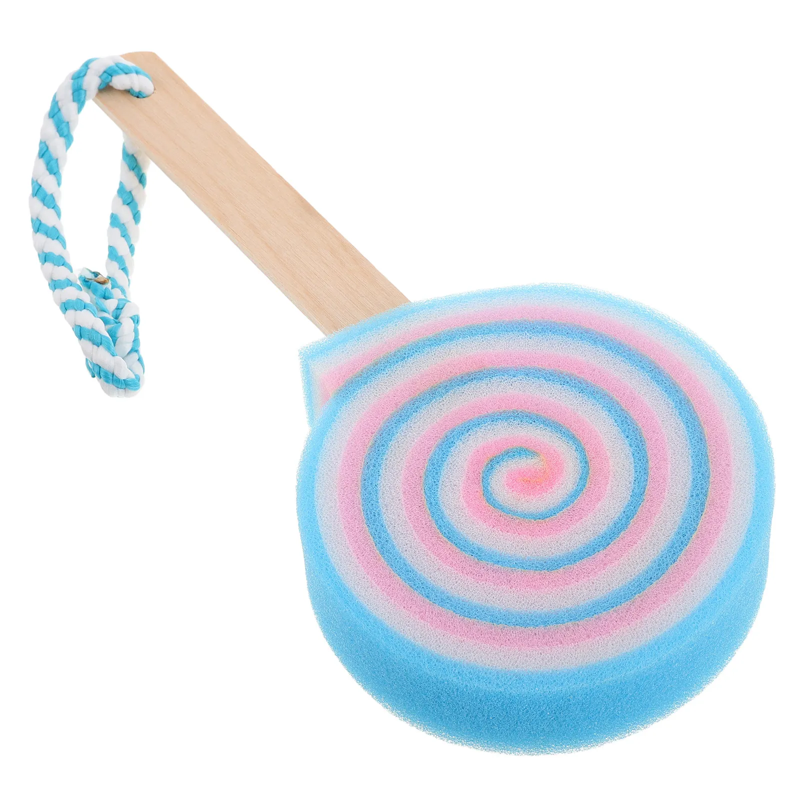 Cute Cartoon Lollipop Bath Sponge Soft Body Scrubber Exfoliating Shower Sponge Fun Bathing Tool for Toddlers Girls