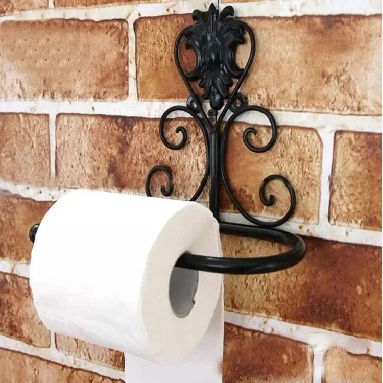 Iron Towel Paper Mount Holder Classic Bathroom accessories Vintage Toilet Roll Bathroom Wall Rack