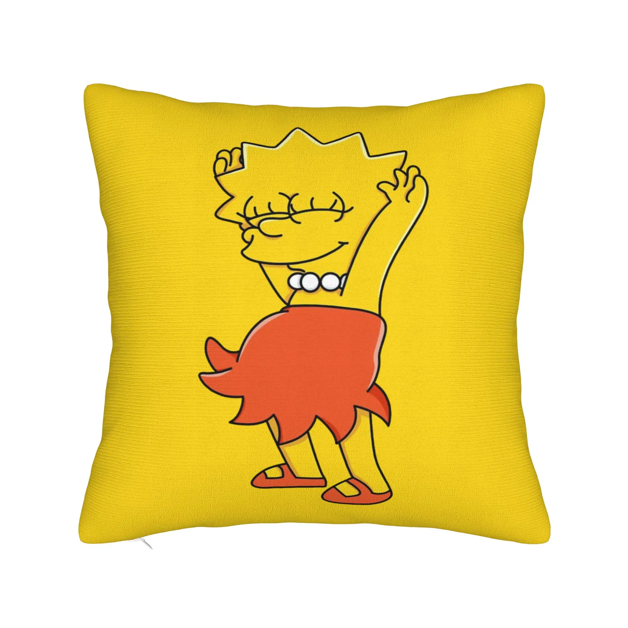 Lisas Simpson Pillowcase Soft Fabric Cushion Cover Decor  Pillow Case Cover Home Drop Shipping 45*45cm