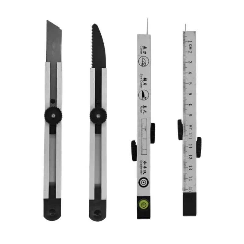 

Портативный уличный многофункциональный инструмент, градиентная горизонтальная фиксированная резка, оснащенная режущей пилой и сантиметровой линейкой.