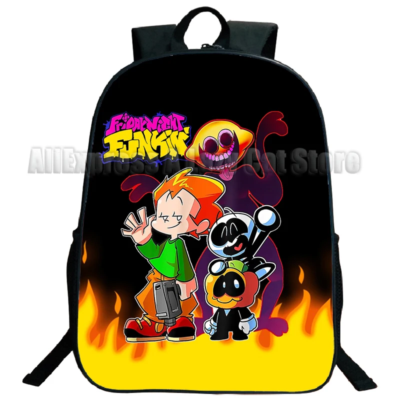 Friday Night Funkin Anime Mochila para Meninos e Meninas, Alunos do Ensino Fundamental e Médio, Saco de Lazer, Presente de Volta à Escola para Crianças